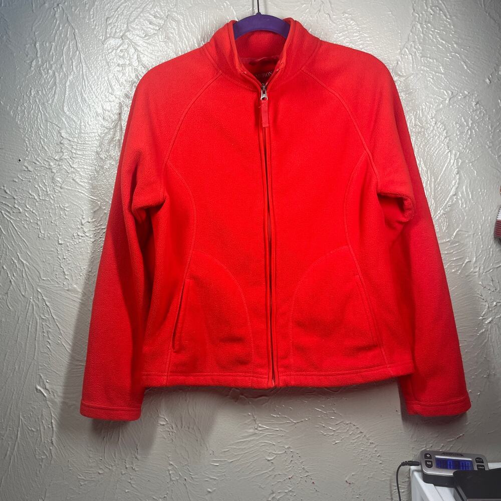 Merona women’s fleece jacket orange size small